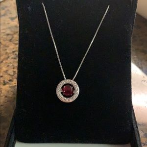 Kay Floating Ruby and Diamond Necklace
